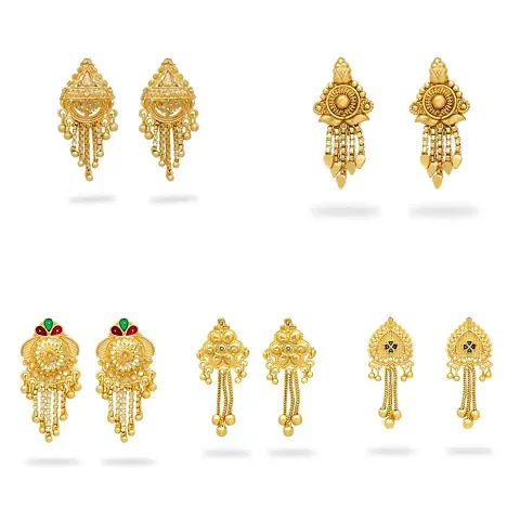Traditional gold plated earrings combo