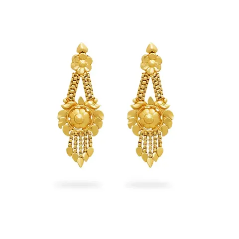 Traditional plated earrings