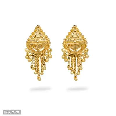 Traditional gold and micron plated earring