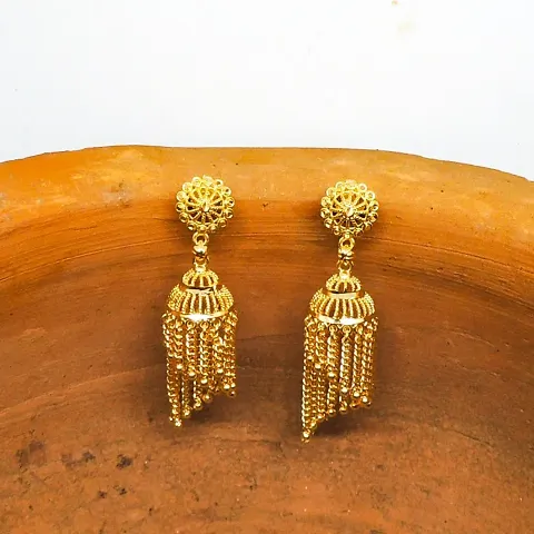 Traditional and micron plated jhumki