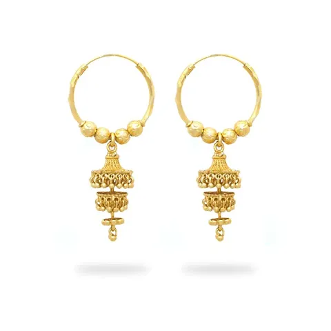 Traditional gold and micron plated bali jhumki