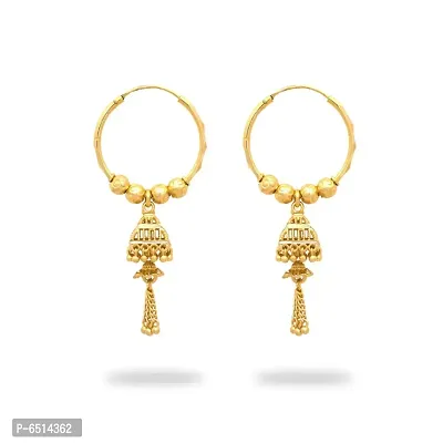 Traditional gold plated earrings-thumb0