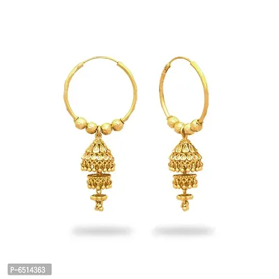 Traditional gold plated earrings-thumb2