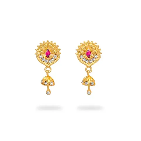 Traditional gold and micron plated bali jhumki