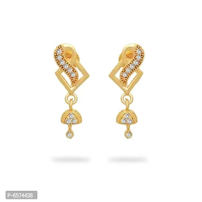 Traditional gold plated earrings-thumb0