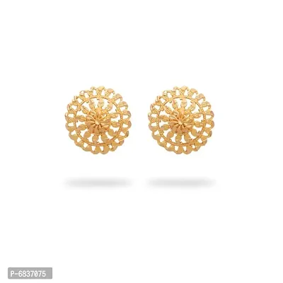 Traditional gold and micron plated  designed stud-thumb0