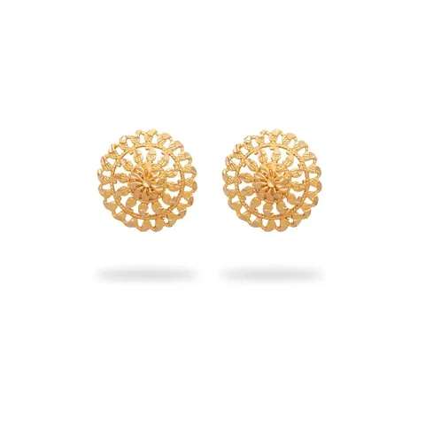 Traditional  Gold  plated  designed studs for  womens and girls