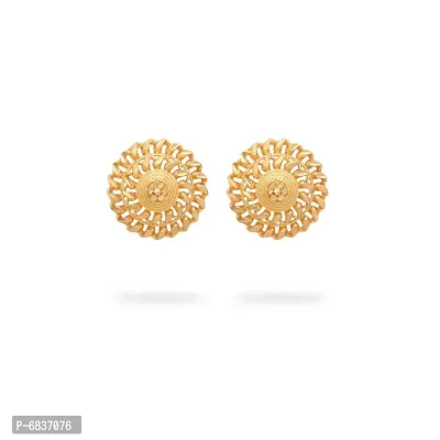 Traditional gold and micron plated  designed stud