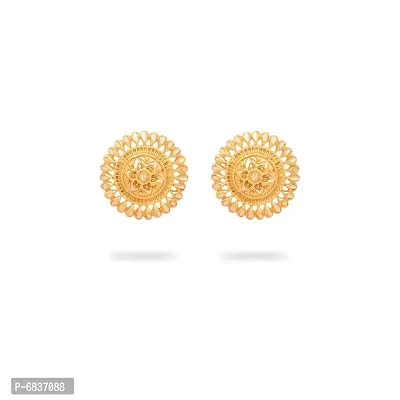 Traditional gold and micron plated  designed stud-thumb0