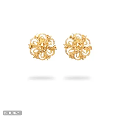 Traditional gold and micron plated  designed stud