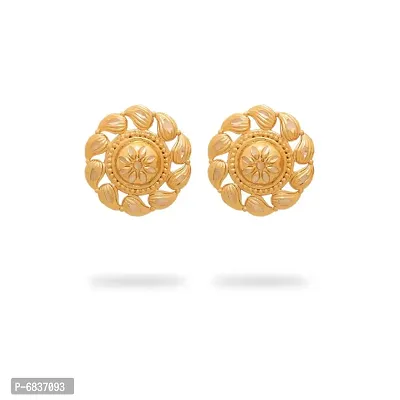 Traditional gold and micron plated  designed stud-thumb0