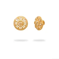 Traditional gold and micron plated  designed stud-thumb1