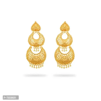 Traditional gold plated Layered earrings-thumb0