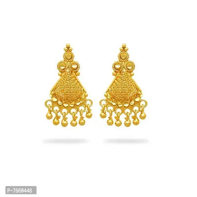 Traditional gold plated stud for womens and girls-thumb0