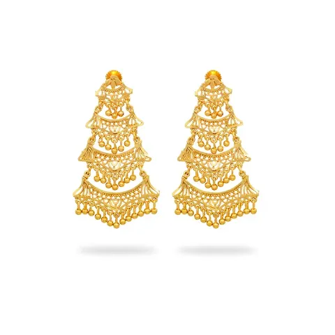Traditional gold and micron plated Layard Earrings