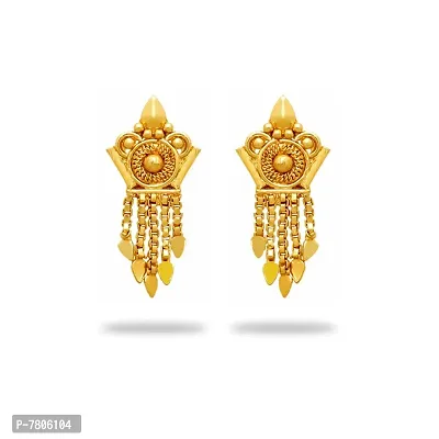 Traditional gold plated earrings-thumb0