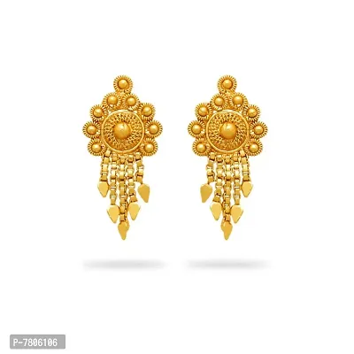 Traditional gold plated earrings