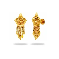 Traditional gold plated earrings-thumb1