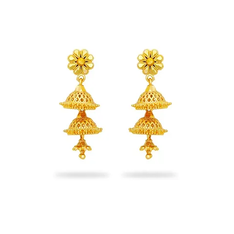 Traditional gold and micro plated jhumki for womens and girls