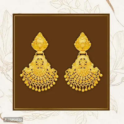 Traditional gold plated Wedding Long Earrings Collection-thumb0