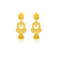 Traditional gold plated jhumki Earrings-thumb3