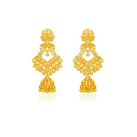 Traditional gold plated jhumki Earrings-thumb1