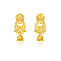 Traditional gold plated jhumki Earrings-thumb3