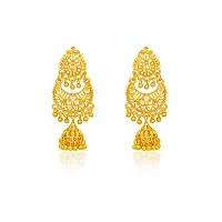 Traditional gold plated jhumki Earrings-thumb1