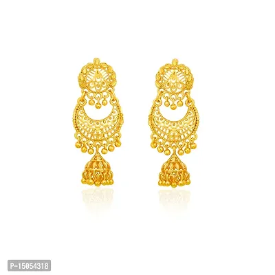 Traditional gold plated jhumki Earrings-thumb2