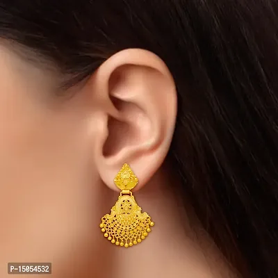 Traditional gold plated Wedding Long Earrings Collection-thumb3