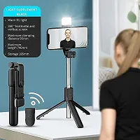 V3Deals Premium Bluetooth Selfie Sticks with Remote and Selfie Light, 3-in-1 Multifunctional Selfie Stick Tripod Stand Compatible with iPhone/OnePlus/Samsung/Realme  All Smartphones/Go Pro (Black)-thumb2