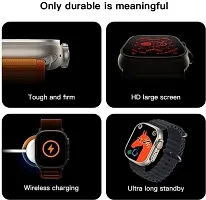 V3Deals Ultra Seris 8 Smart Watch T800 Ultra Men Watch NFC Door Unlock Smartwatch Bluetooth Call Wireless Charge Fitness Bracelet (Black)-thumb2