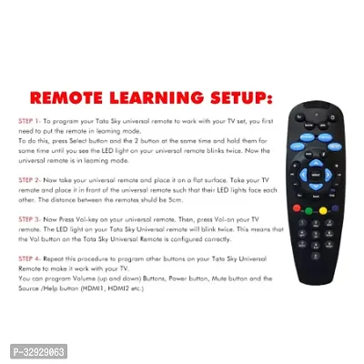 Compatible Tata Sky Remote SD Set Top Box Remote (Not for HD) Pack of 1-thumb3