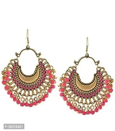 Sparkling Multicoloured Alloy Jhumkas Earrings For Women