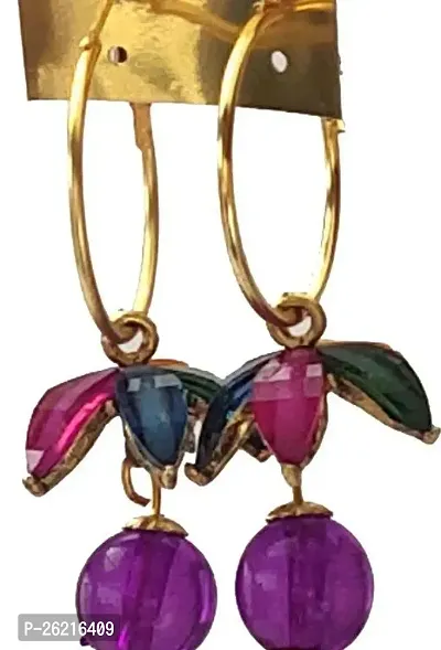 Sparkling Multicoloured Alloy Drop Earrings Earrings For Women