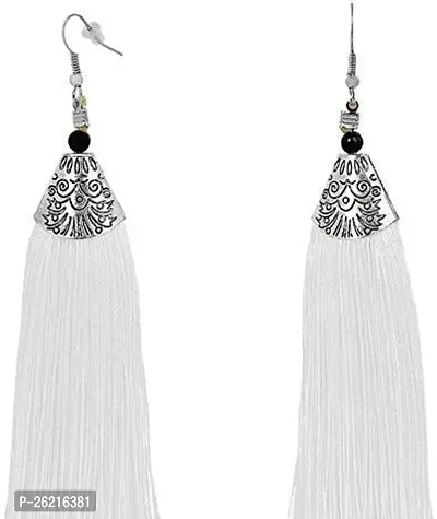 Sparkling White Alloy Drop Earrings Earrings For Women-thumb0