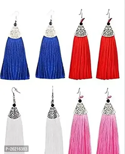 Sparkling Multicoloured Alloy Drop Earrings Earrings For Women Pair Of 4-thumb0