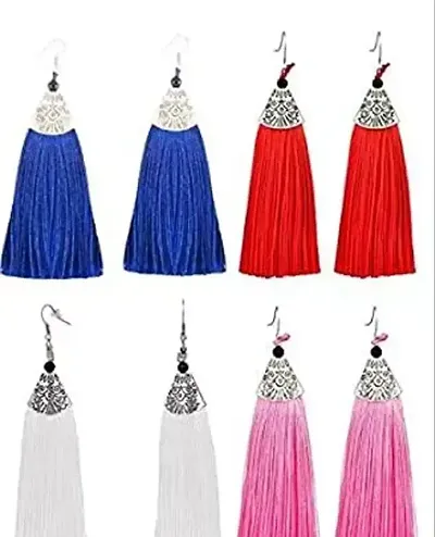 Sparkling Alloy Drop Earrings Earrings For Women Pair Of 4