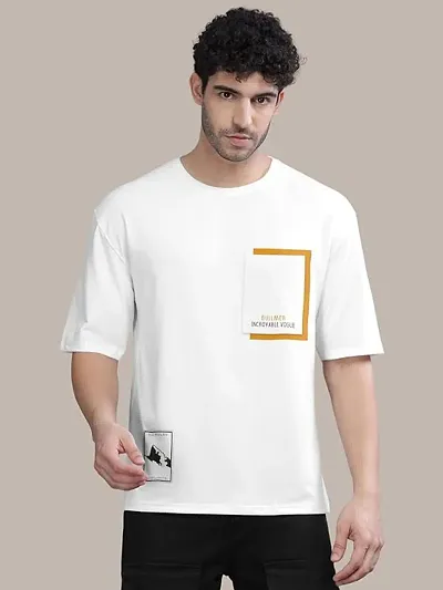 Stylish Blend Round Neck Tees For Men