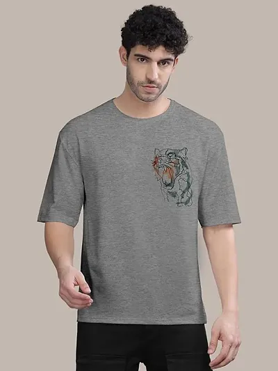 Mens Trendy Front And Back Printed Oversized Baggy T-Shirts