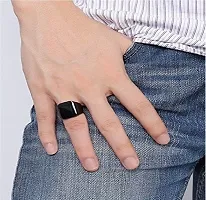 COSMO DUST Men Stainless Steel Ring | Black, One Size | | CDR-009BK(S:19) |-thumb1