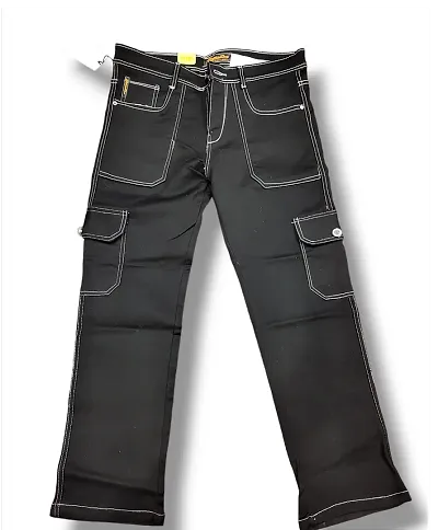 Black straight jeans for men