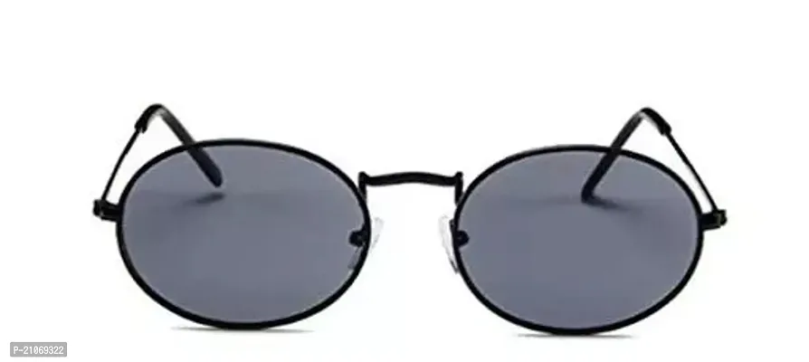 Fabulous Black Alloy Round Sunglasses For Men-thumb0