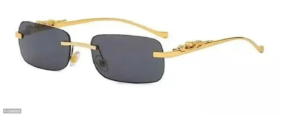 Fabulous Golden Alloy Shield Sunglasses For Men-thumb0