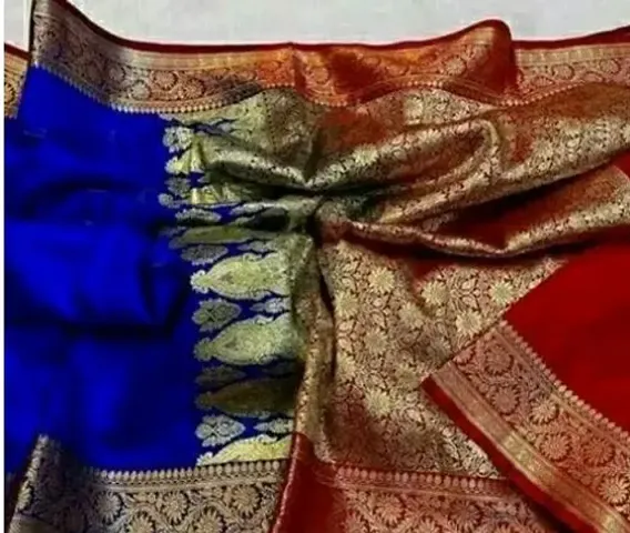 Banarasi Silk Satin Sarees with Blouse Piece