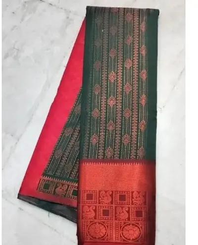 Attractive Art Silk Saree with Blouse piece 