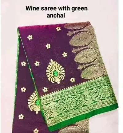 New In Art Silk Saree with Blouse piece 