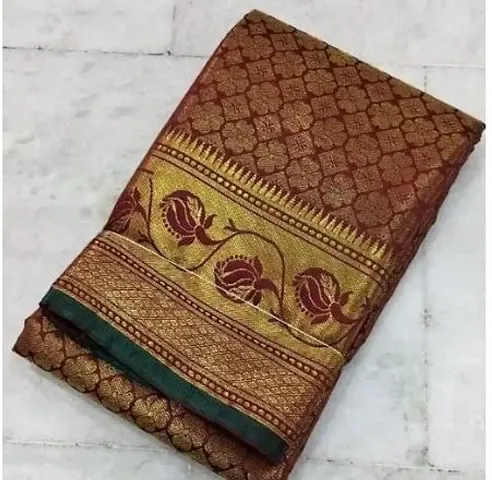 Attractive Art Silk Saree with Blouse piece 