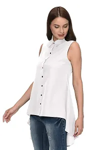 Thisbe Women's Sleeveless Casual/Formal Top with Collar-thumb1