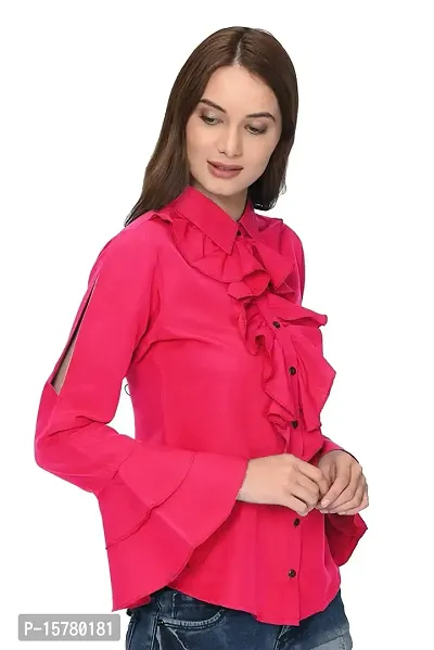 Thisbe?Women's Bell Sleeves Formal Shirt-thumb3